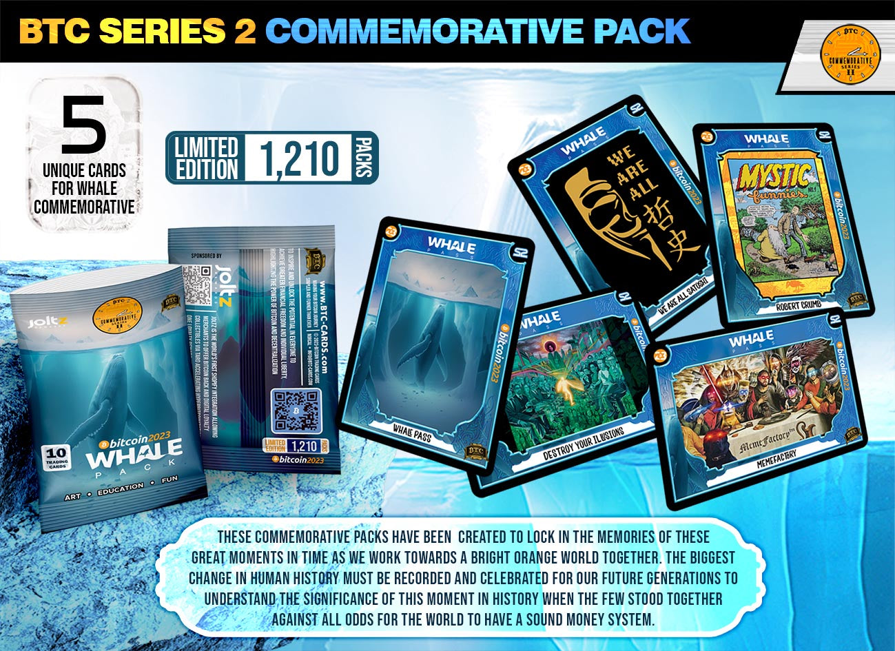 Bitcoin 2023 Commemorative Whale Packs - Only 1,210 Packs