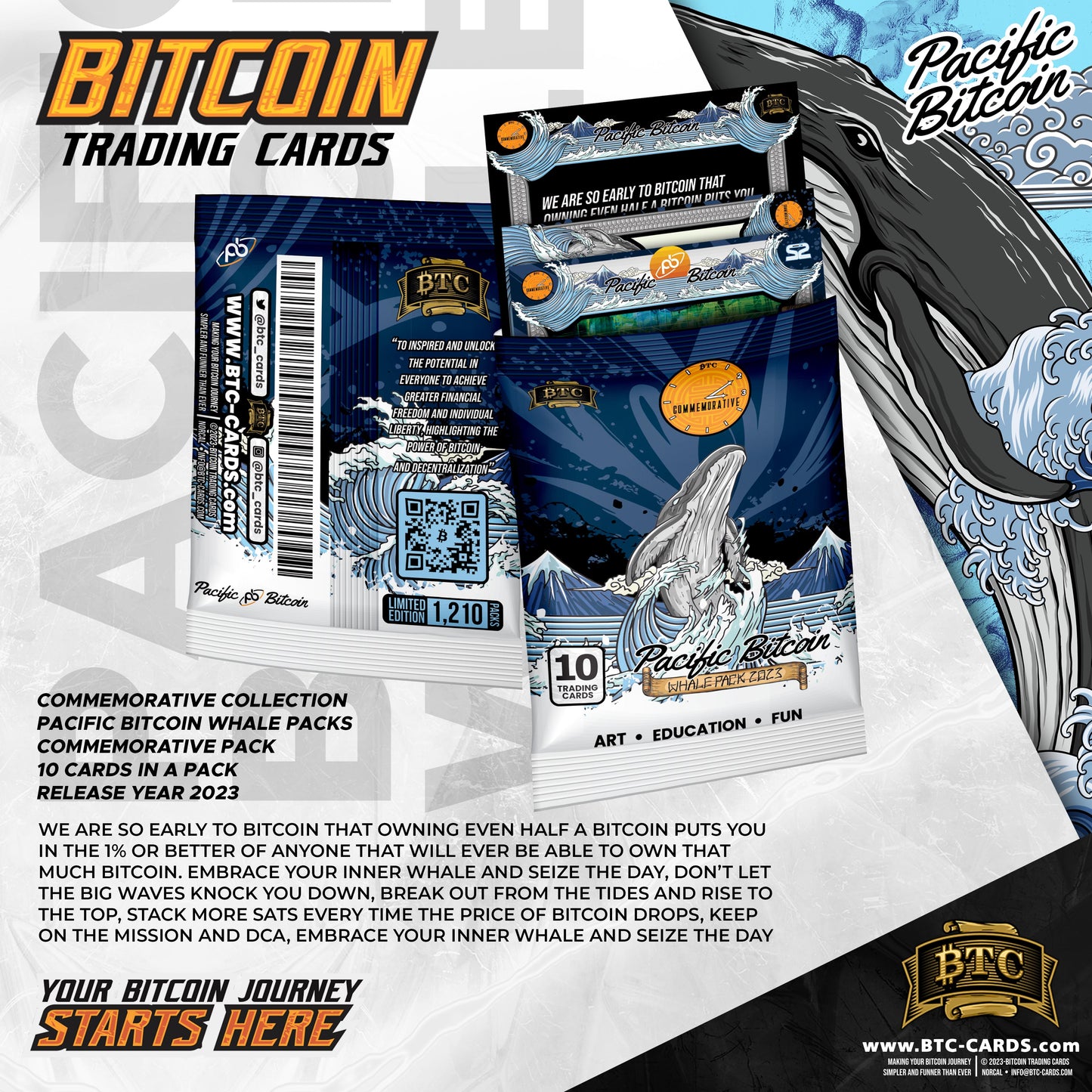 Pacific Bitcoin 2023 Whale Box - 12 packs in a Box - Limited Edition 1210 packs